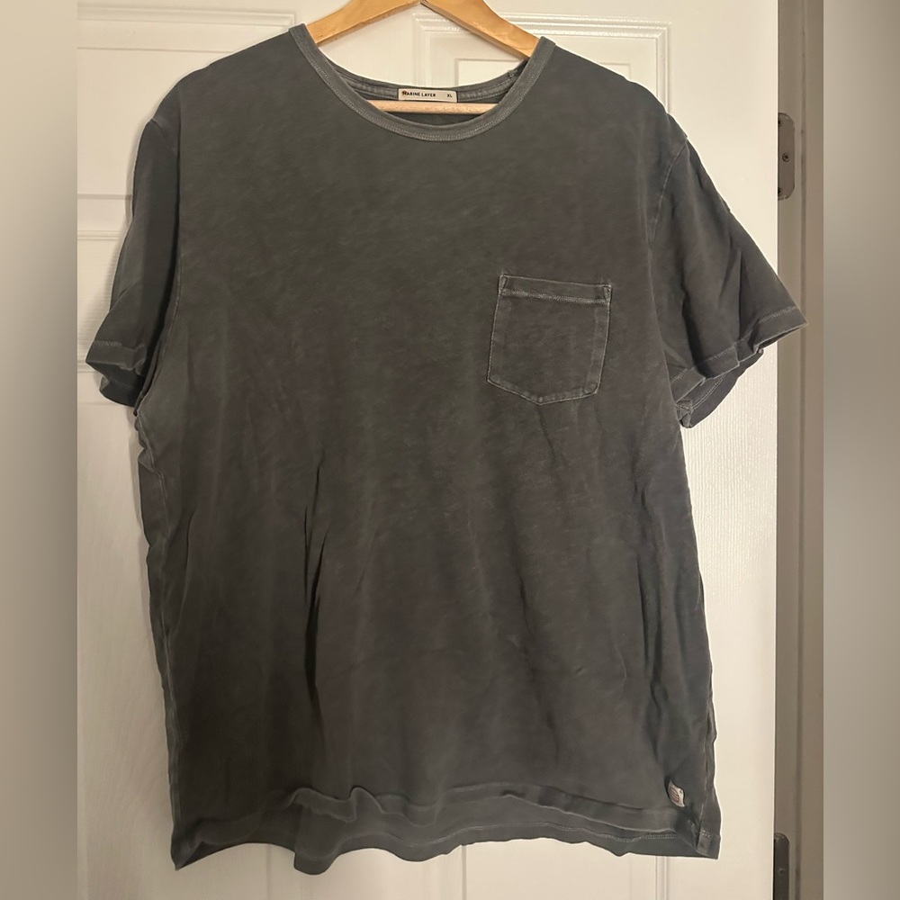 Marine Layer Dark Gray Short Sleeve Tee